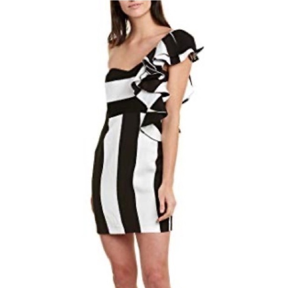 Bardot One Ruffle Shoulder Mini Dress - Picture 2 of 9